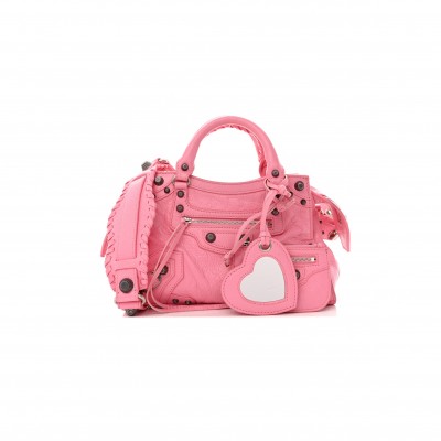 BALENCIAGA SMALL NEO CAGOLE CITY IN PINK 700940210D06904 (25.9*17.8*11.4cm)